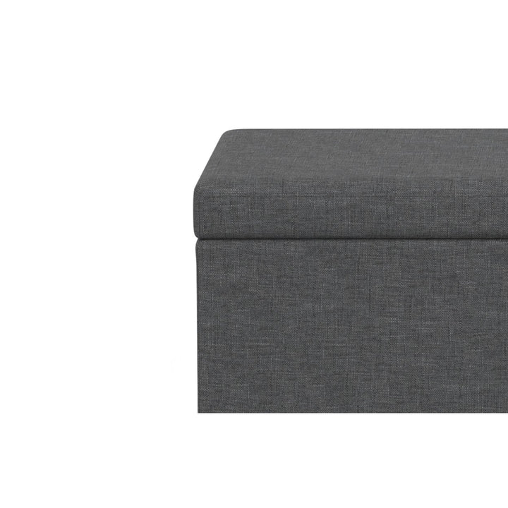 Avalon Extra Large Storage Ottoman Linen 54 inch Durable Bench High Density Foam Image 10