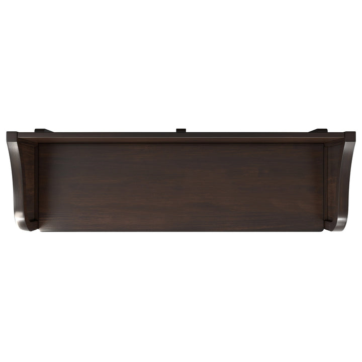 Connaught Wide Entryway Storage Bench Solid Wood Flip Up Lid Triple Compartment Image 11