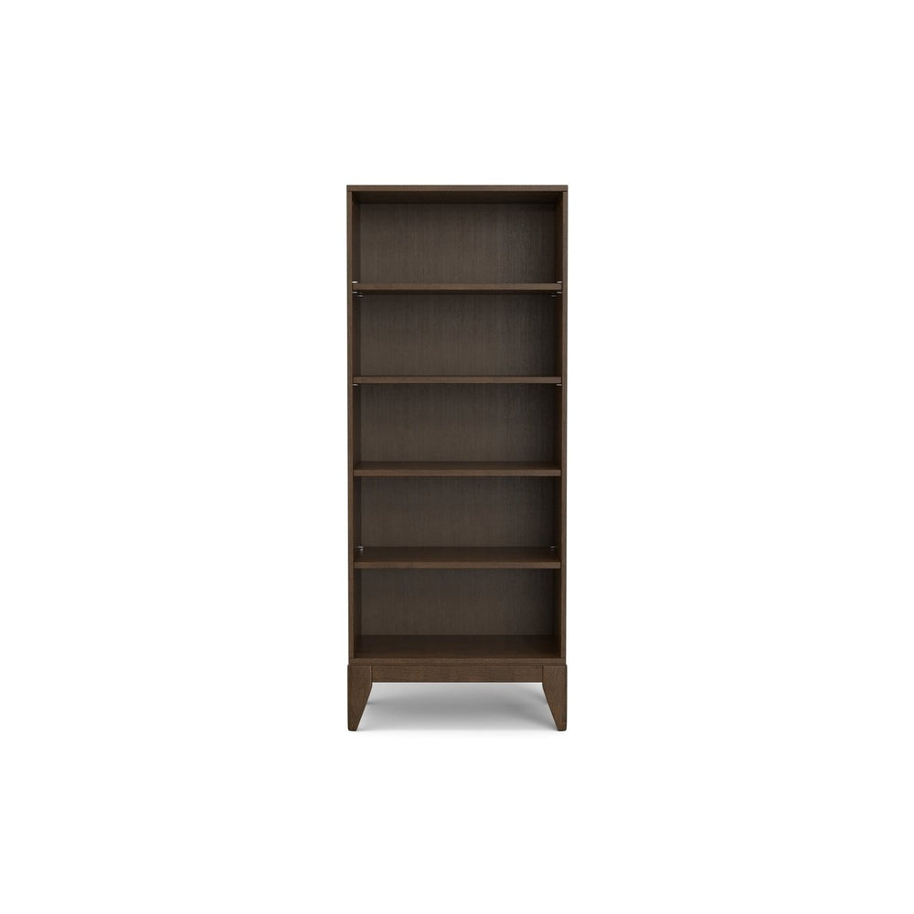 Harper 5 Shelf Bookcase Solid Hardwood Adjustable Shelves Tapered Legs Furniture Image 2