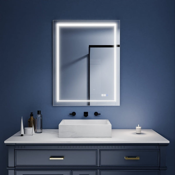 Ascend-M1d 28" x 36" Led Bathroom Mirror with Aluminum Frame Image 10