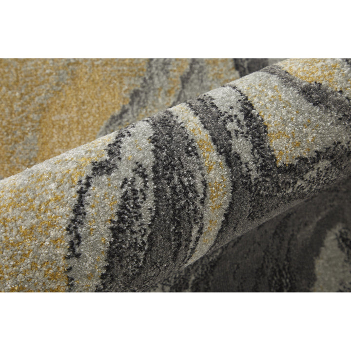 10 X 13 Gray Yellow And Ivory Area Rug Image 11