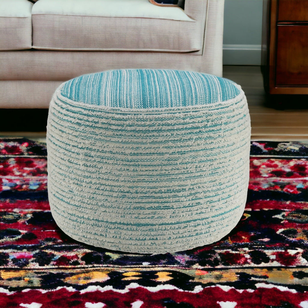 18" Pink Polyester Ottoman Image 2