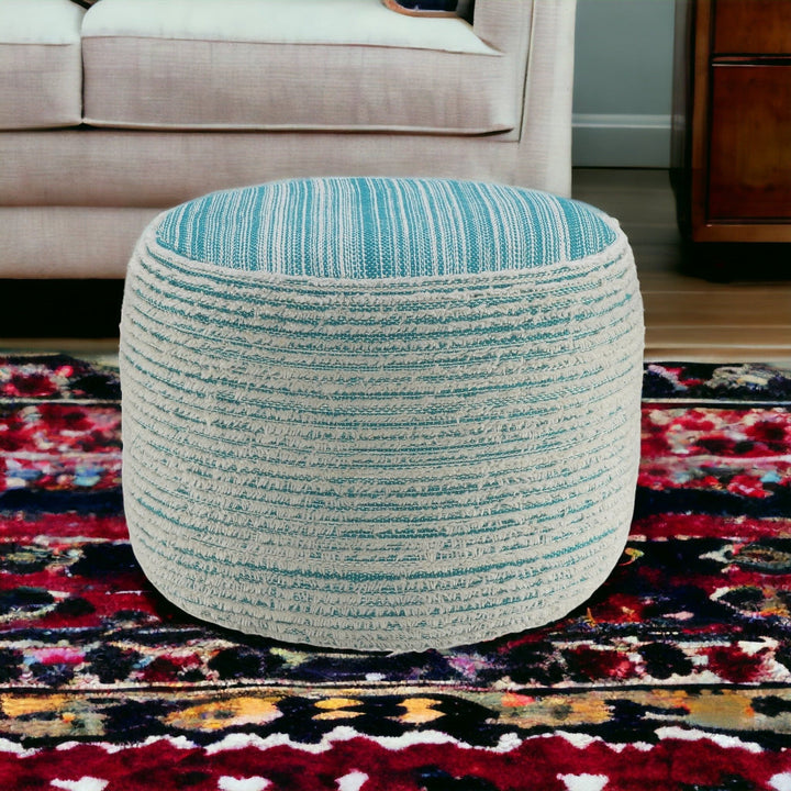 18" Pink Polyester Ottoman Image 1