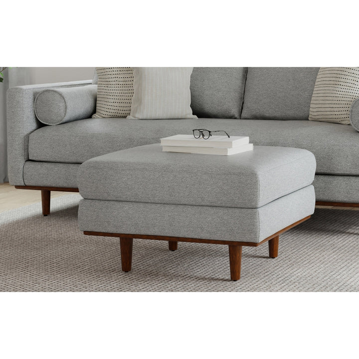 Morrison Ottoman in Woven-Blend Fabric Image 11