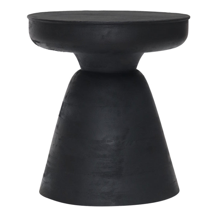 18" Black Solid Wood Round End Table Image 5