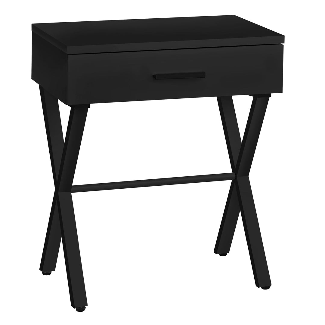 22" Black End Table With Drawer Image 1