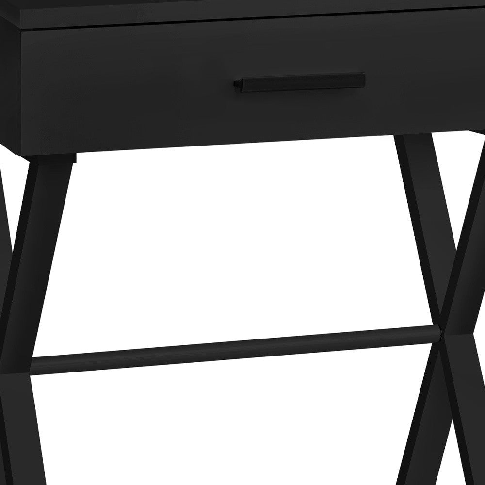 22" Black End Table With Drawer Image 6