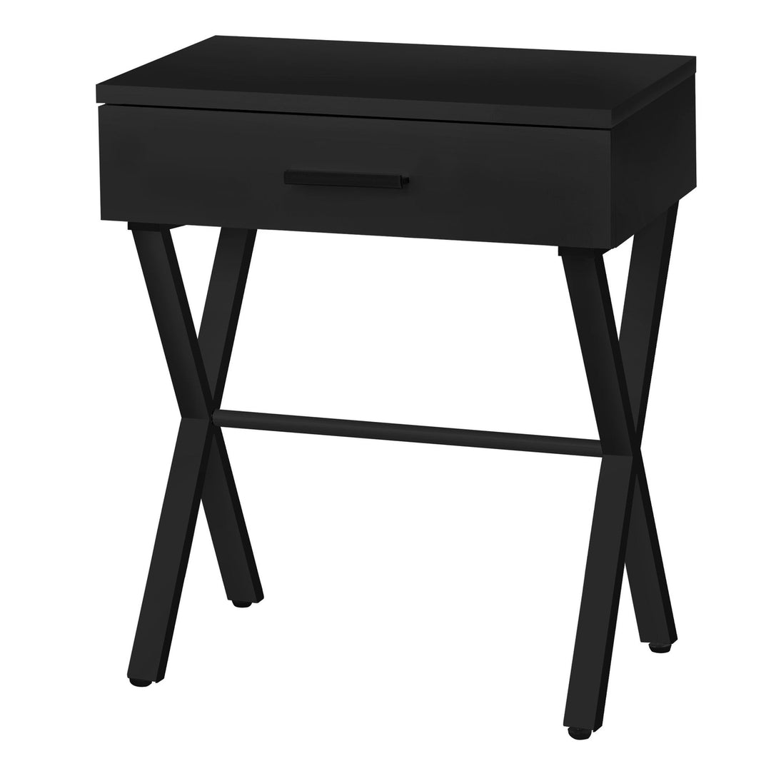 22" Black End Table With Drawer Image 7