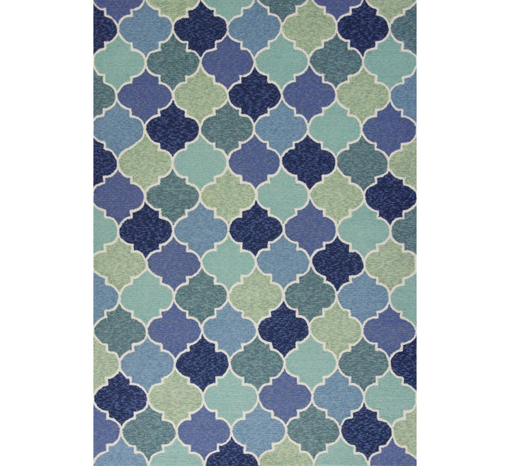 2 x 3 Blue Quatrefoil Hand Tufted Area Rug Image 7