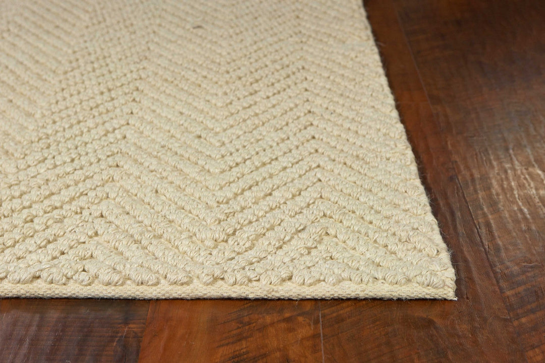 5X8 Ivory Herringbone Hand Woven Jute Indoor Area Rug Image 9