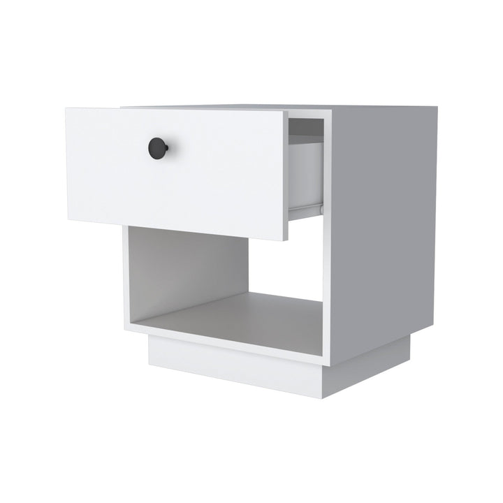 20" White One Drawer Nightstand With Integrated Tech Image 6