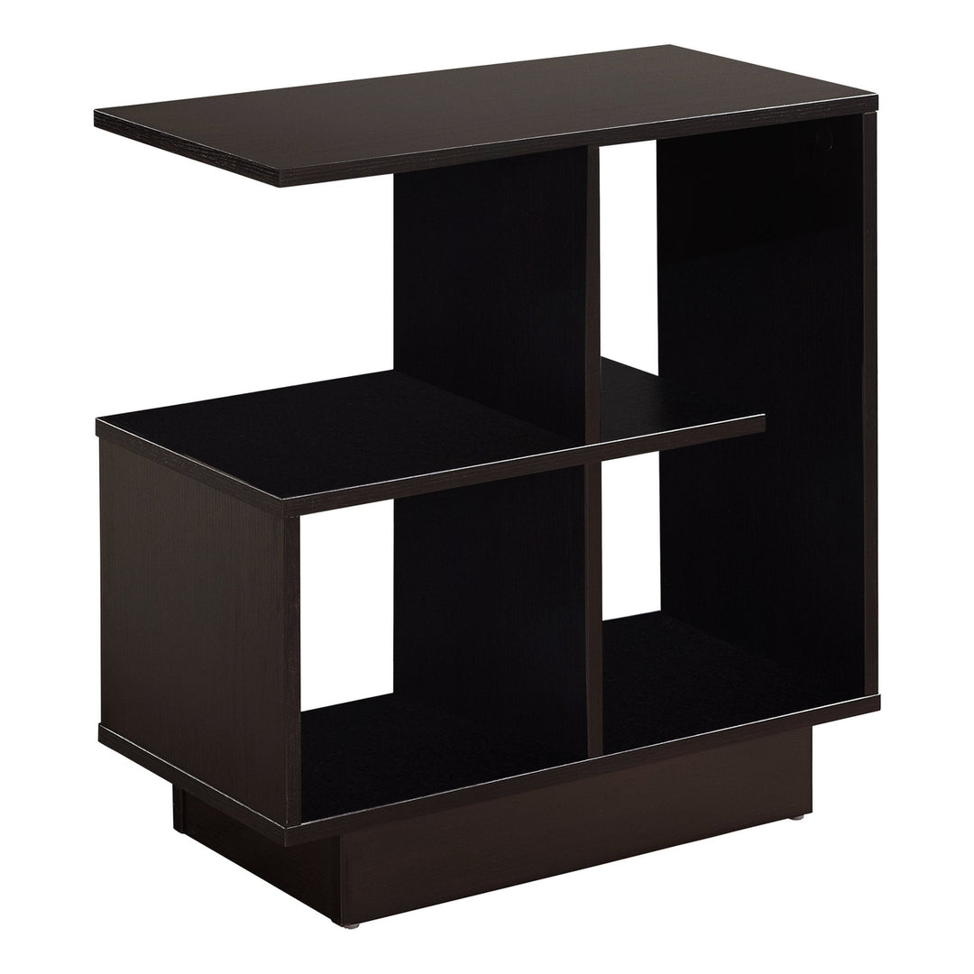 24" Espresso End Table With Four Shelves Image 1