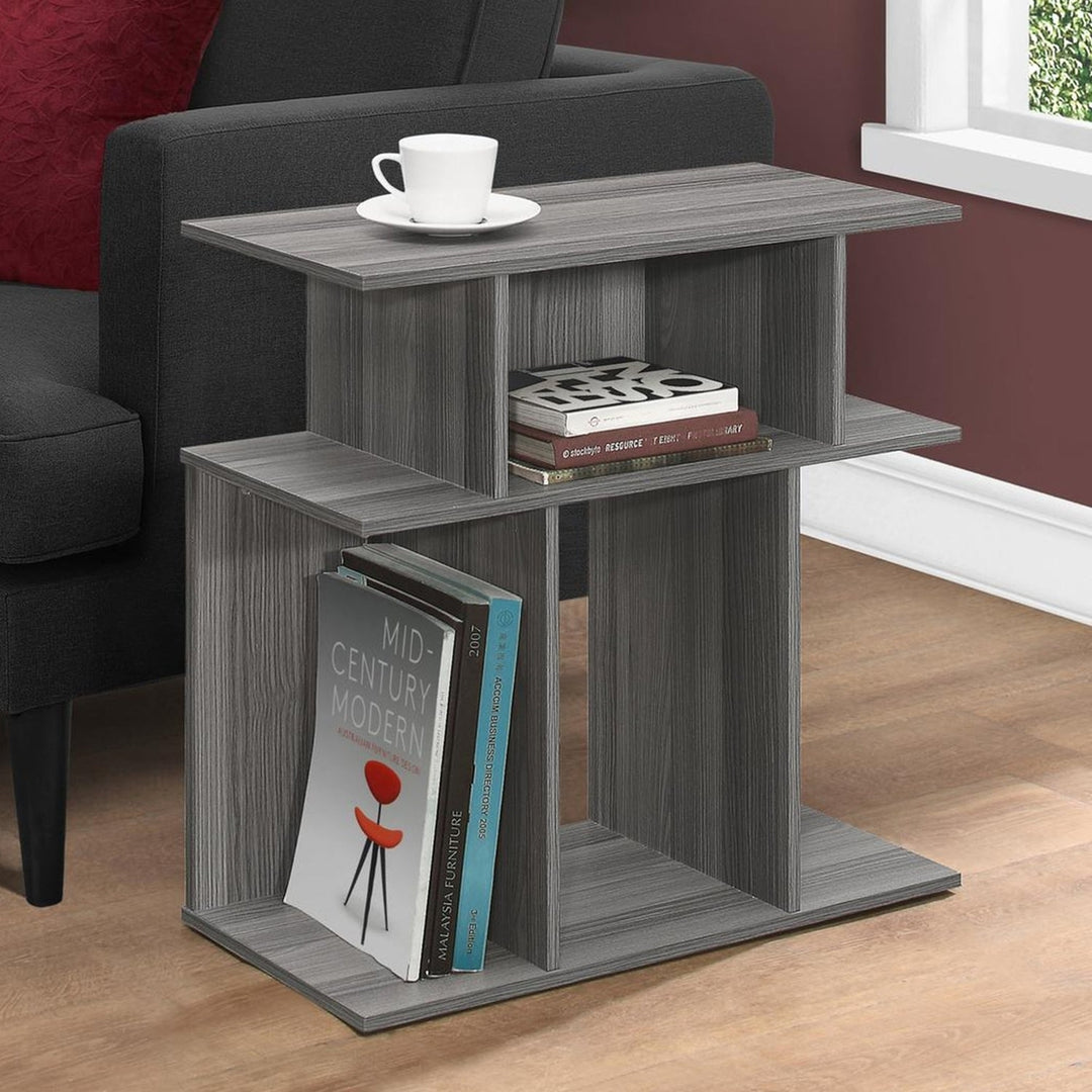 24" Gray End Table With 6 Image 5