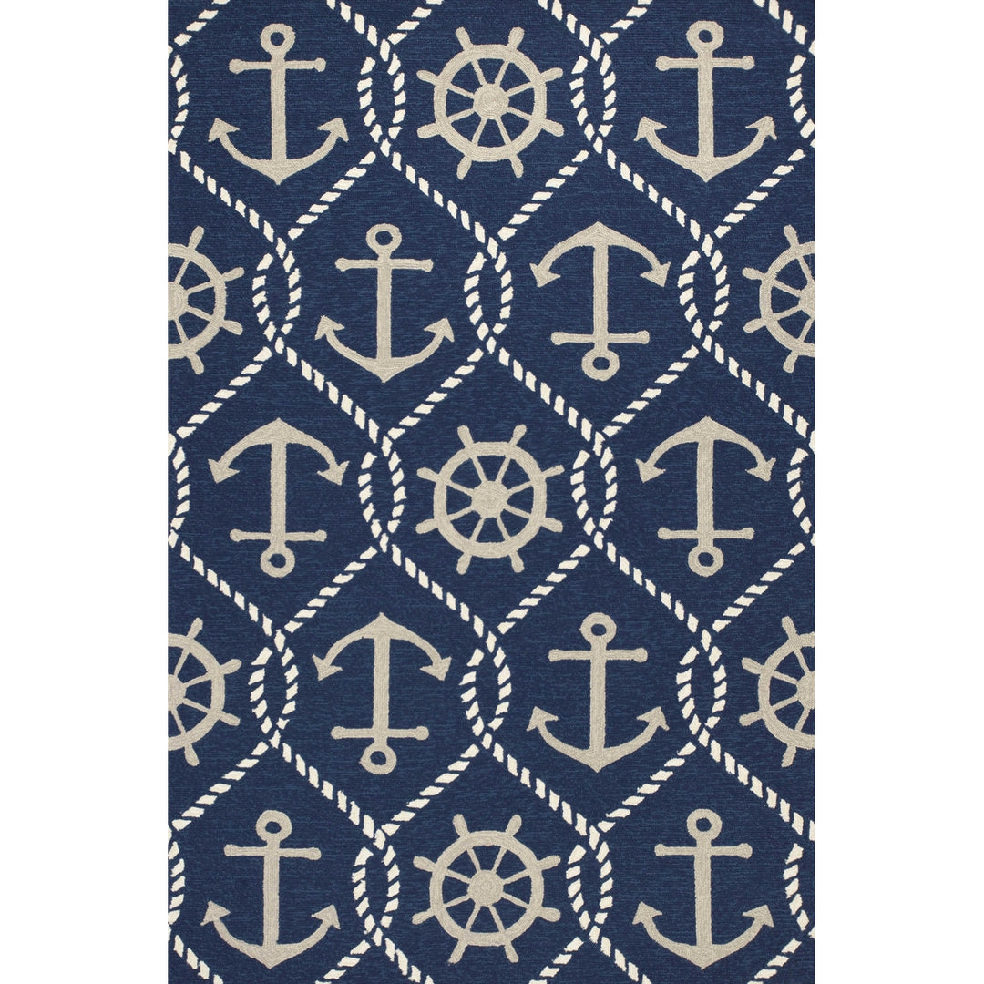 3 X 5 Navy Blue Hand Tufted Area Rug Image 2