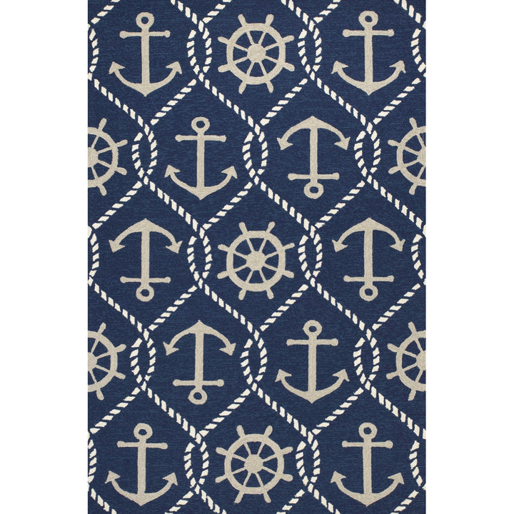 3 X 5 Navy Blue Hand Tufted Area Rug Image 2