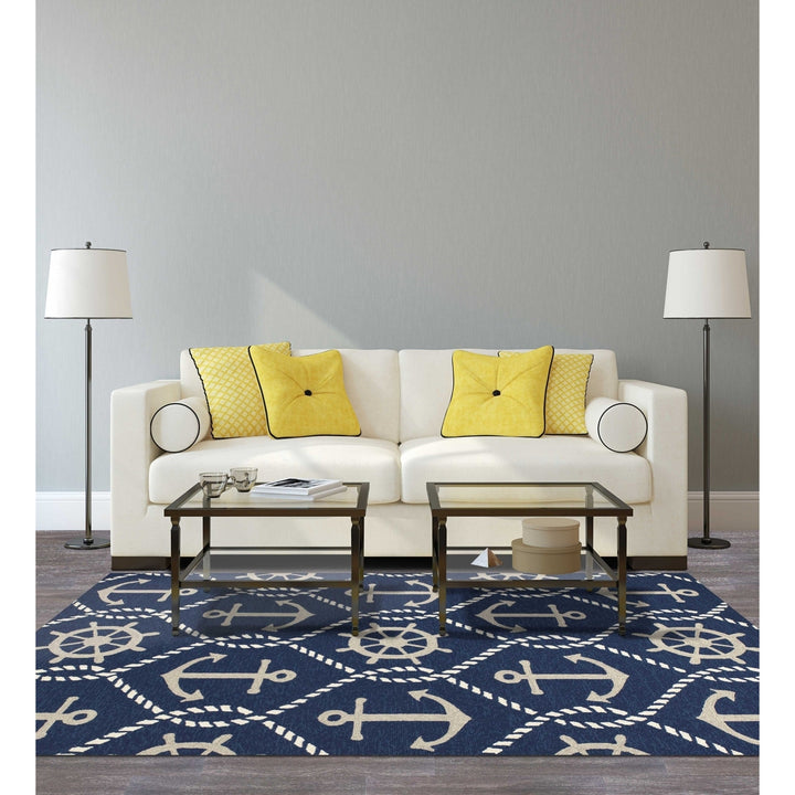 3 X 5 Navy Blue Hand Tufted Area Rug Image 5