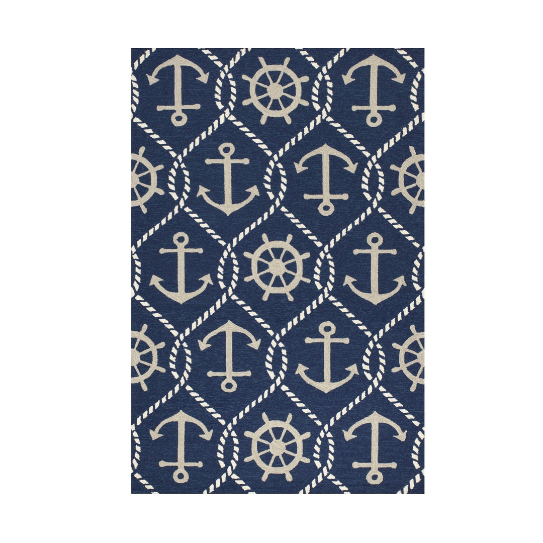 3 X 5 Navy Blue Hand Tufted Area Rug Image 7