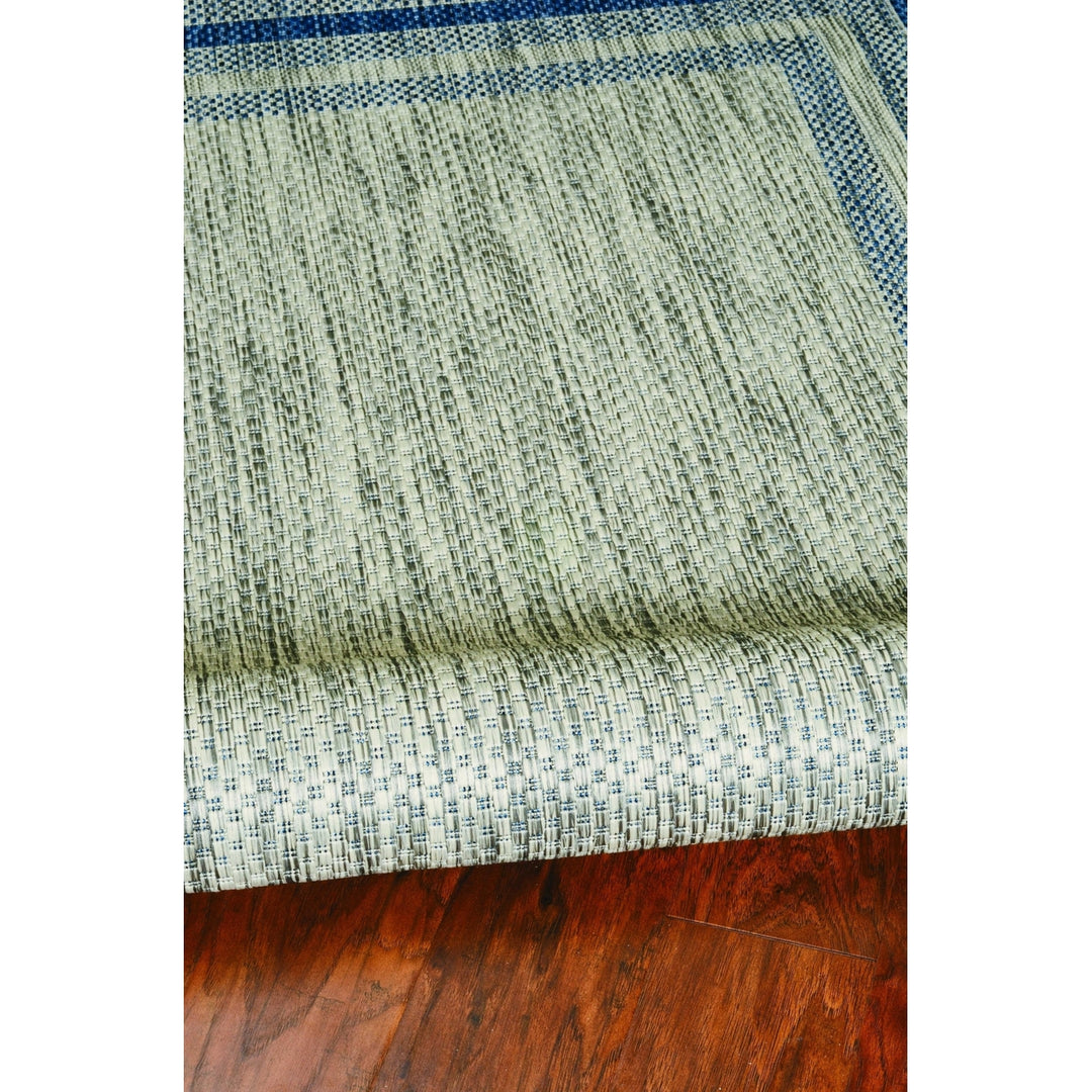 5 X 8 Grey Or Denim Bordered Uv Treated Area Rug Image 5