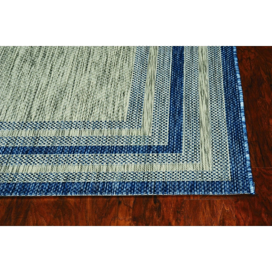 5 X 8 Grey Or Denim Bordered Uv Treated Area Rug Image 7