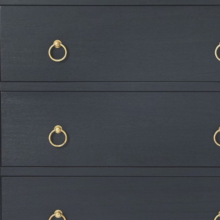 34" Navy Blue Three Drawer Standard Chest Image 5