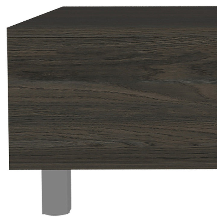 32" Carbon Espresso Manufactured Wood Rectangular Lift Top Coffee Table With Drawer And Shelf Image 6