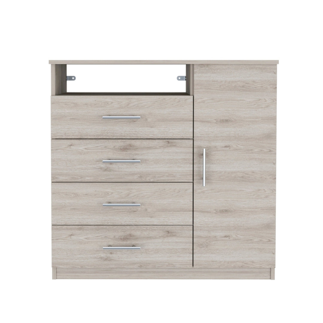 36" Light Gray Four Drawer Dresser Image 1