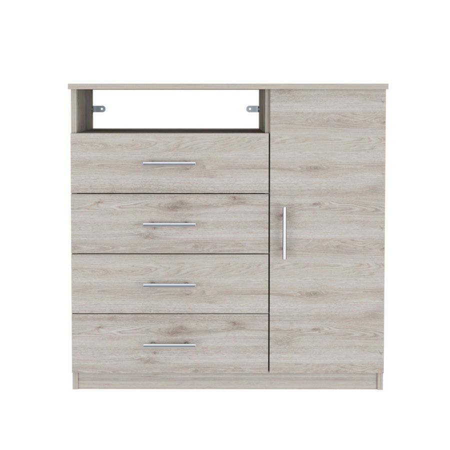 36" Light Gray Four Drawer Dresser Image 1