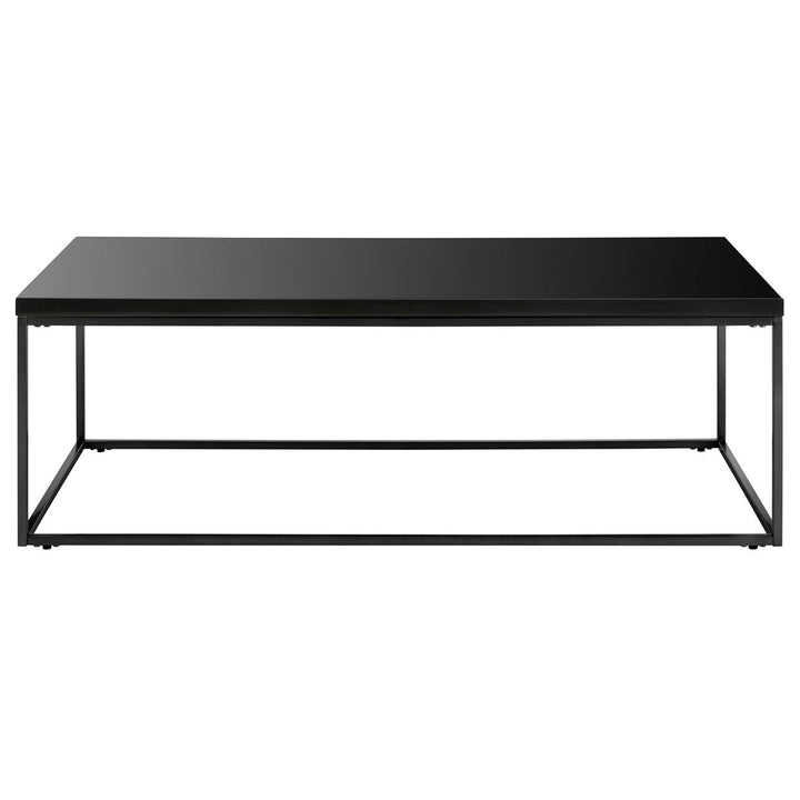 47" Black Metal Coffee Table Image 1