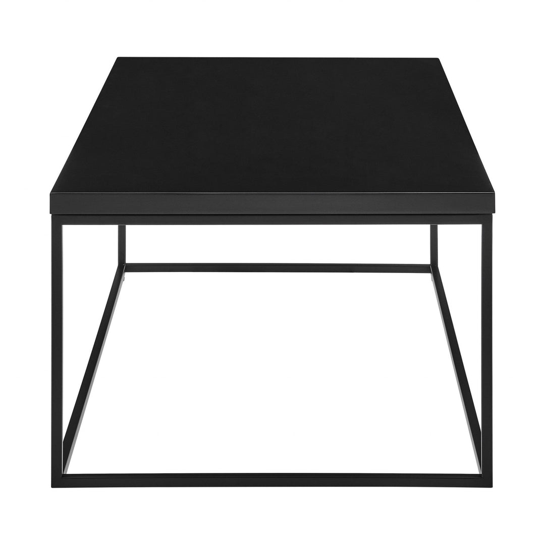 47" Black Metal Coffee Table Image 3