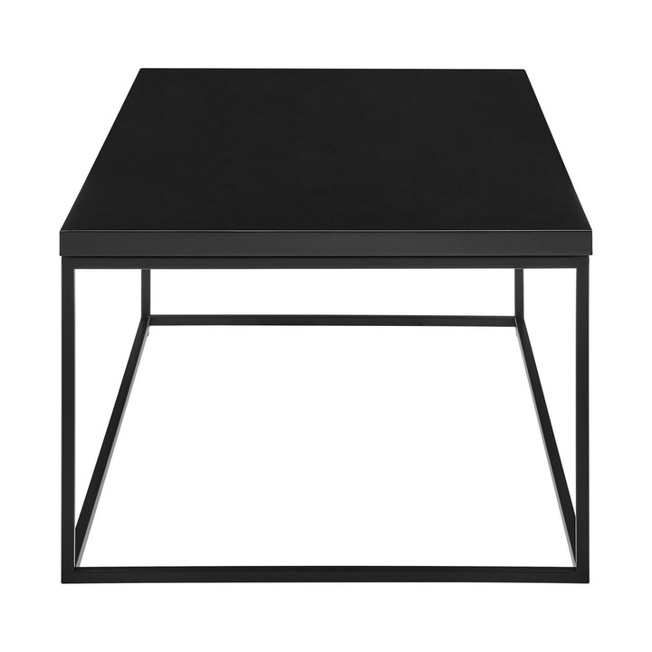 47" Black Metal Coffee Table Image 3