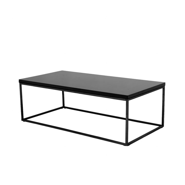 47" Black Metal Coffee Table Image 8