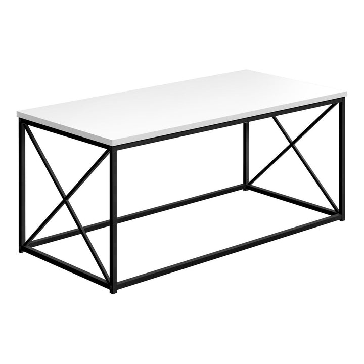 41" White Rectangular Coffee Table Image 2