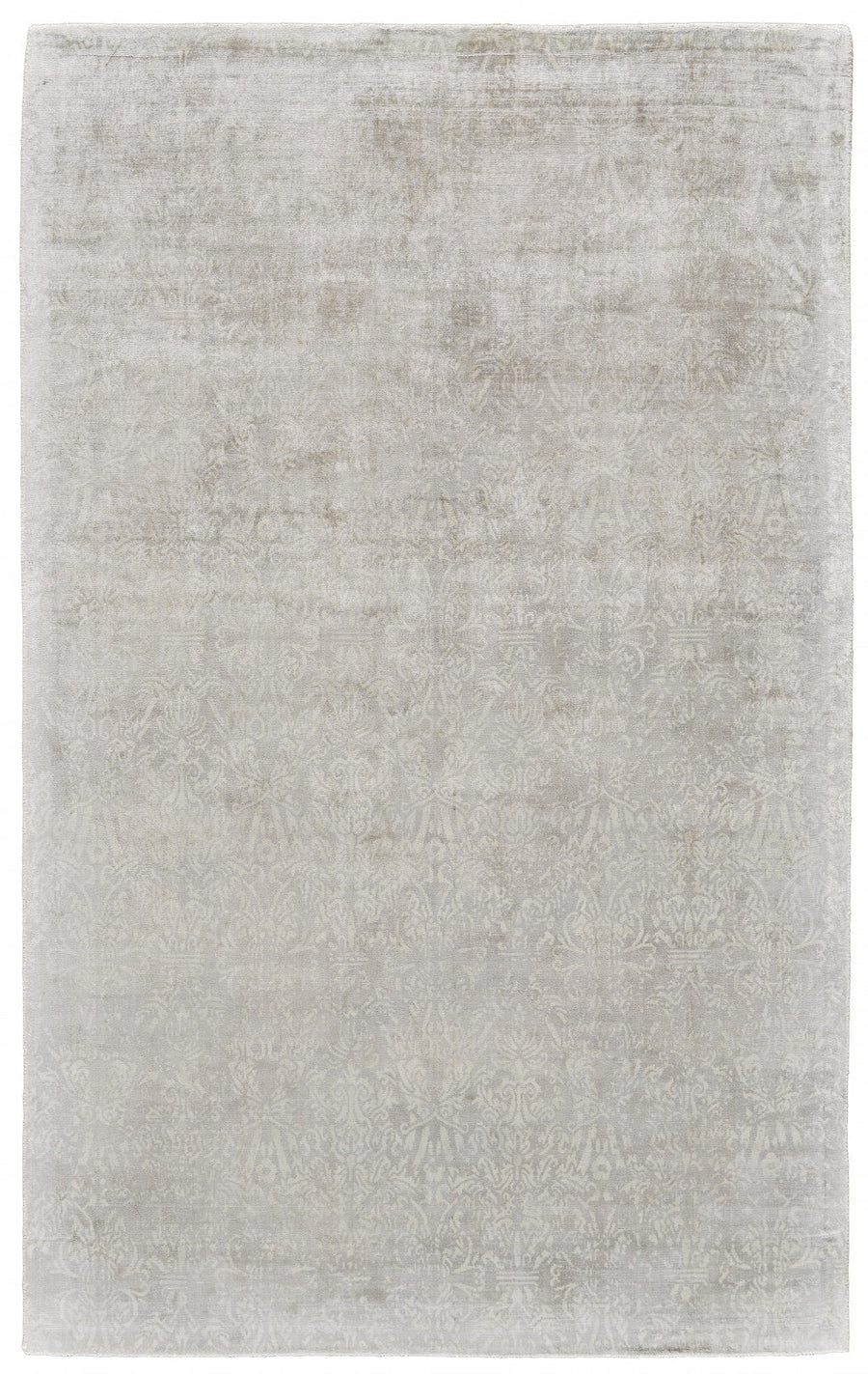 5 X 8 Ivory Gray And Tan Abstract Hand Woven Area Rug Image 1