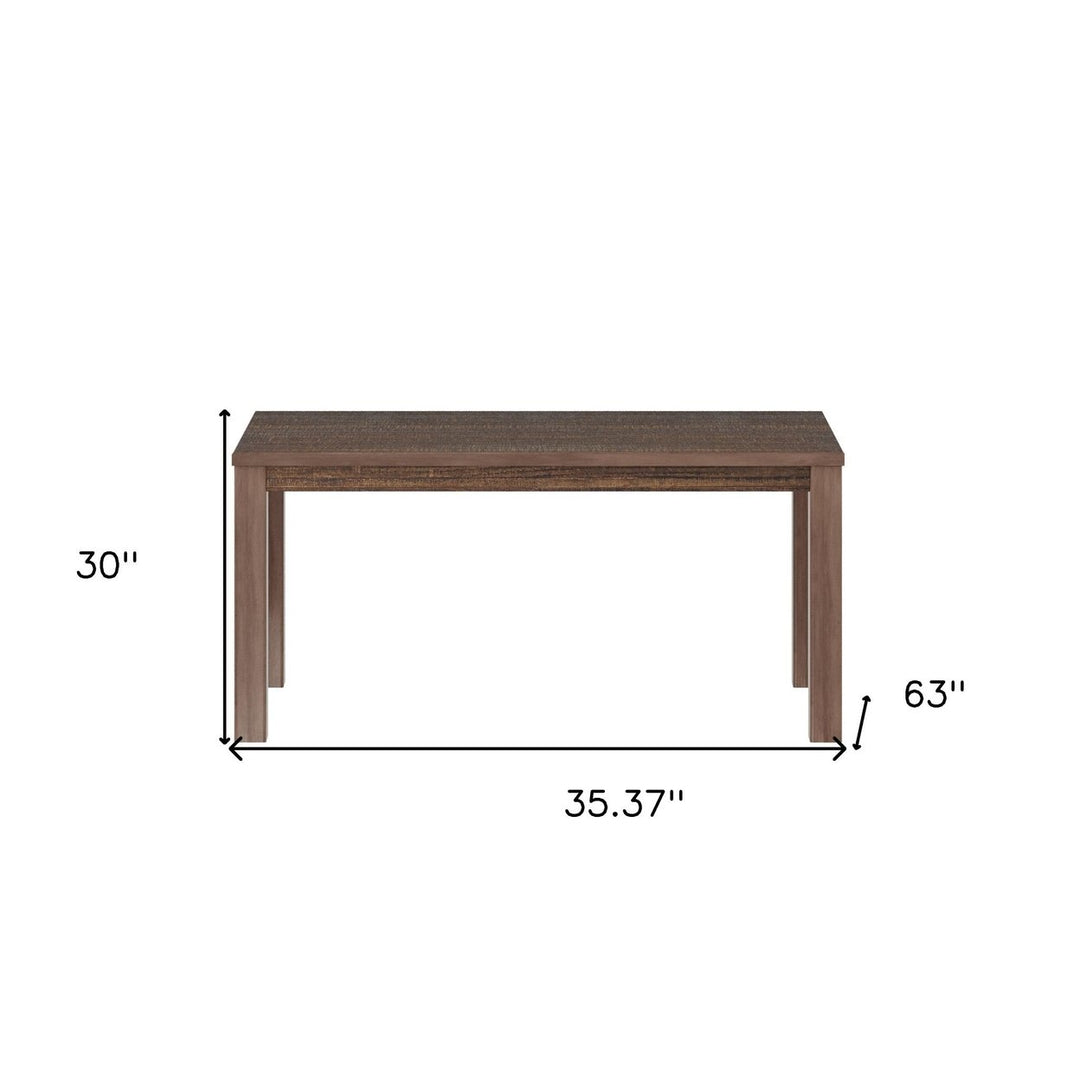 63" Espresso Solid Wood Dining Image 5