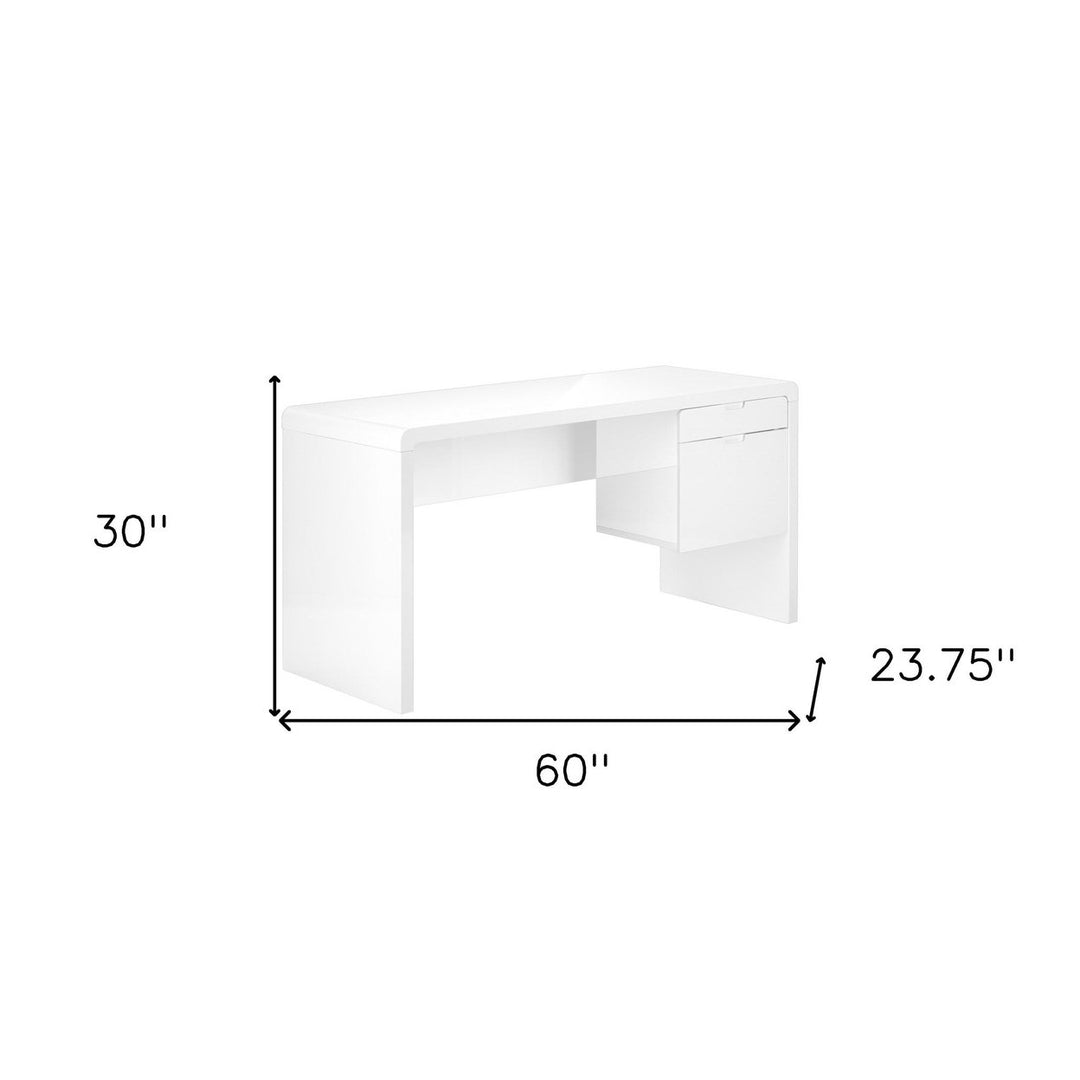 60" White Computer Desk Image 9