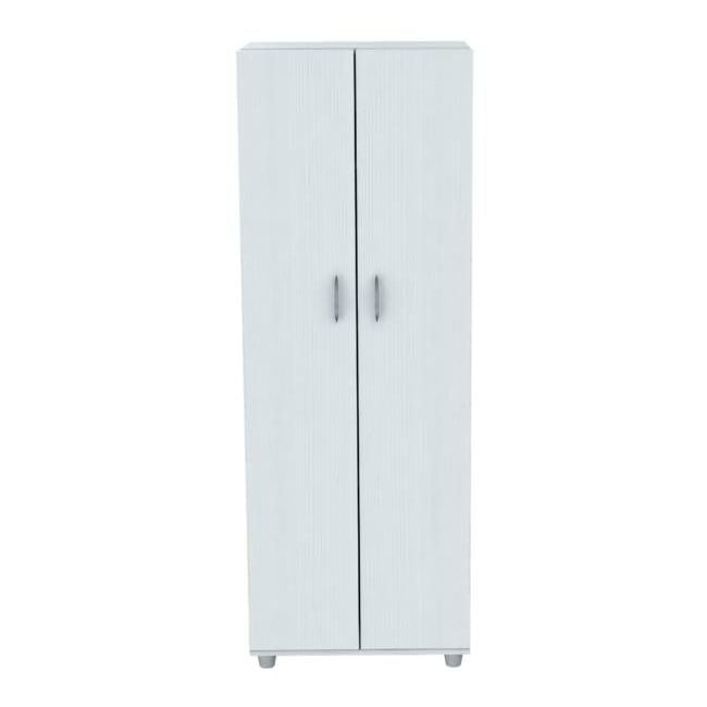 66" White Laminated Wood Pantry or Storage Cabinet Image 1