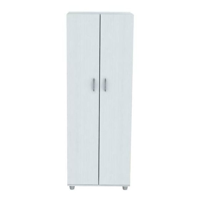 66" White Laminated Wood Pantry or Storage Cabinet Image 6