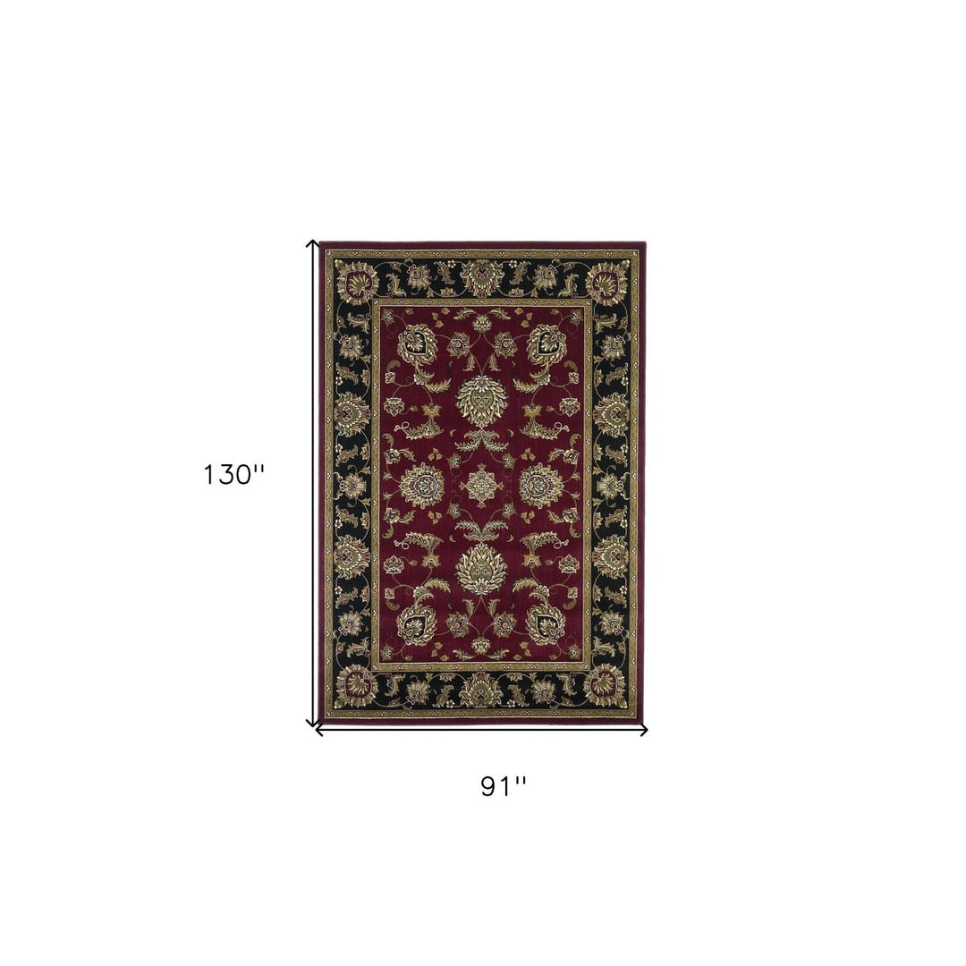 7 X 10 Polypropylene Red Or Black Area Rug Image 7