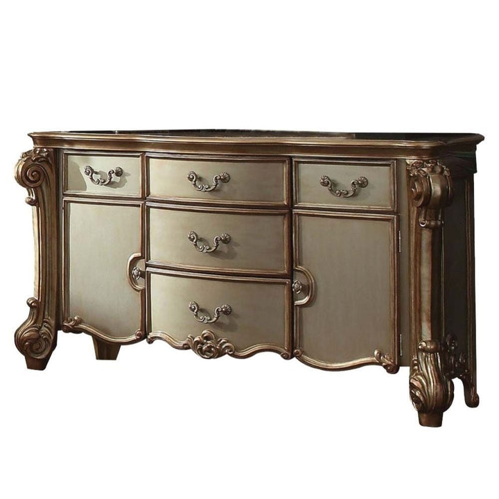 71" Solid Wood Five Drawer Dresser Image 4