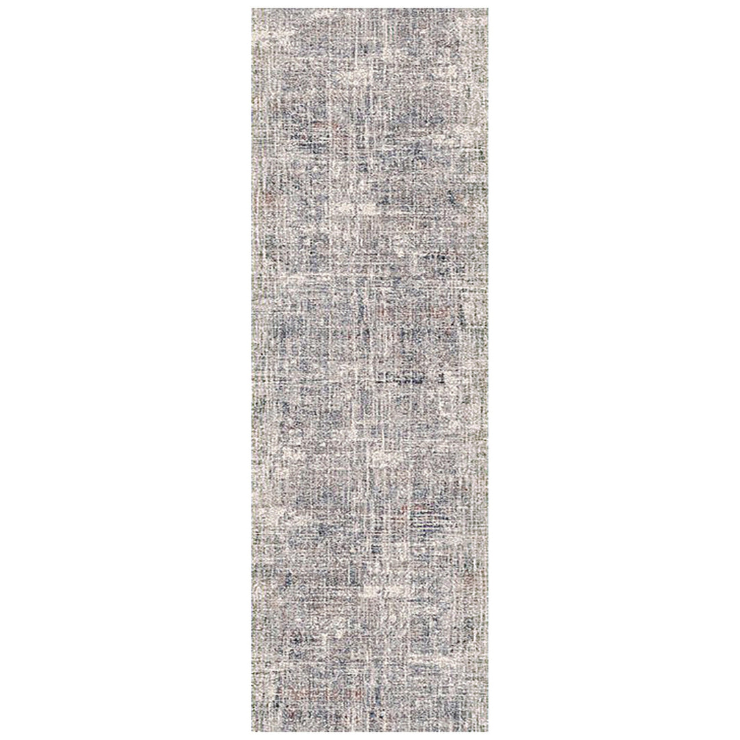 8 x 10 Gray and Orange Abstract Power Loom Area Rug Image 1