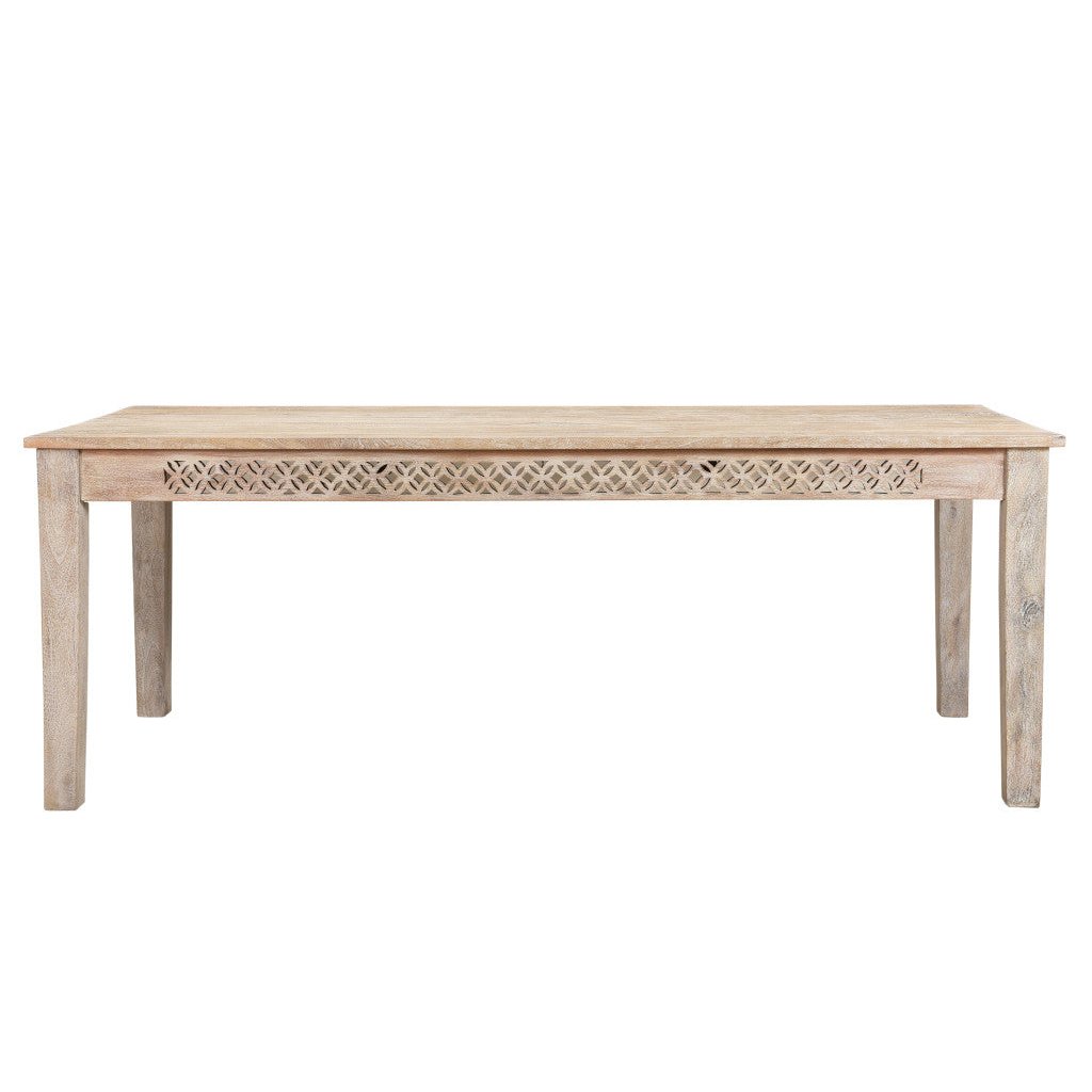 71" White Solid Wood Dining Image 2