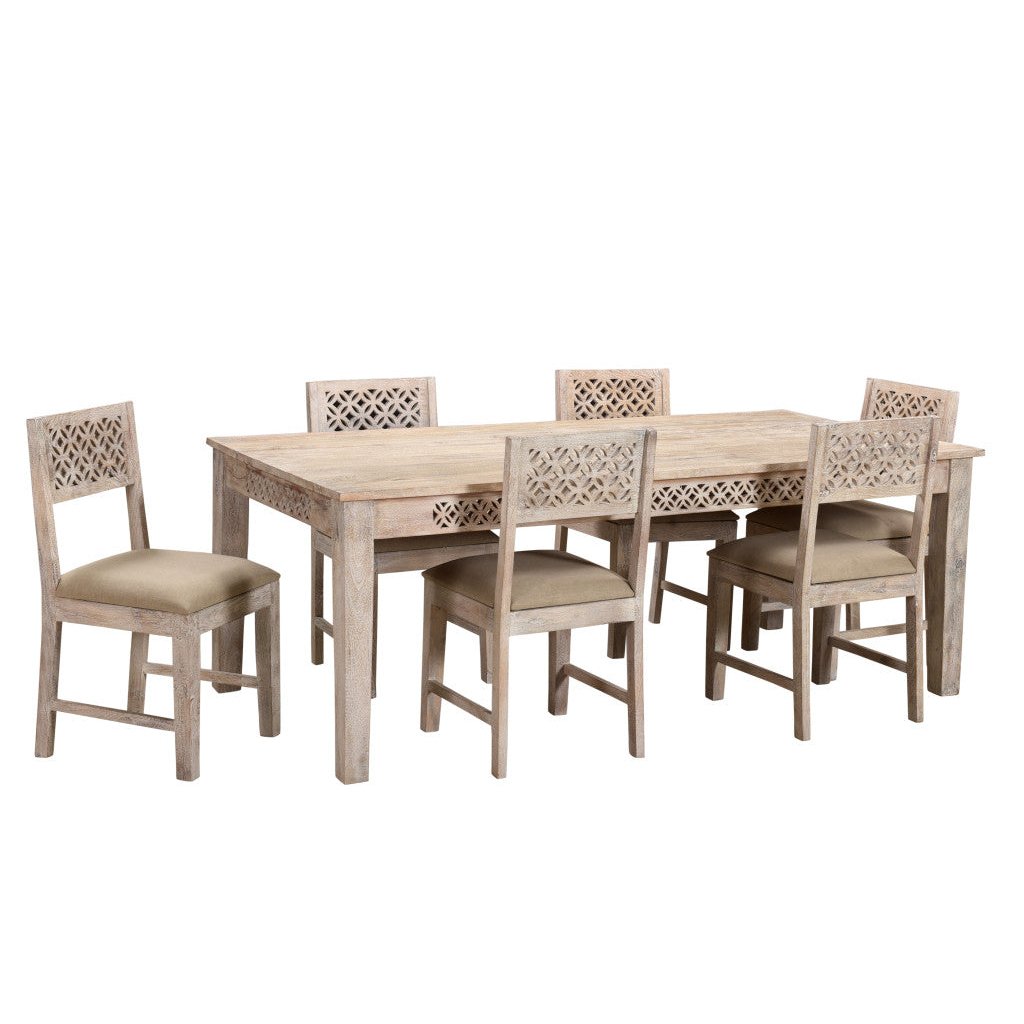 71" White Solid Wood Dining Image 8