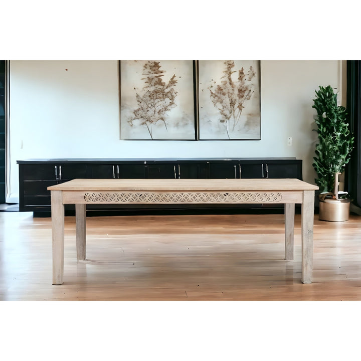 71" White Solid Wood Dining Image 10