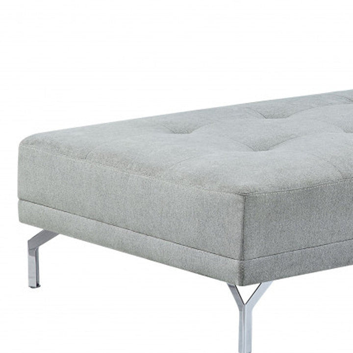 74" Gray Velvet Sofa And Toss Pillow With Black Legs Image 4