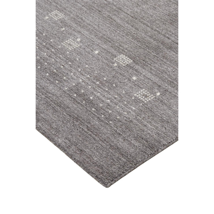 9 X 12 Gray And Ivory Wool Hand Knotted Stain Resistant Area Rug Image 5