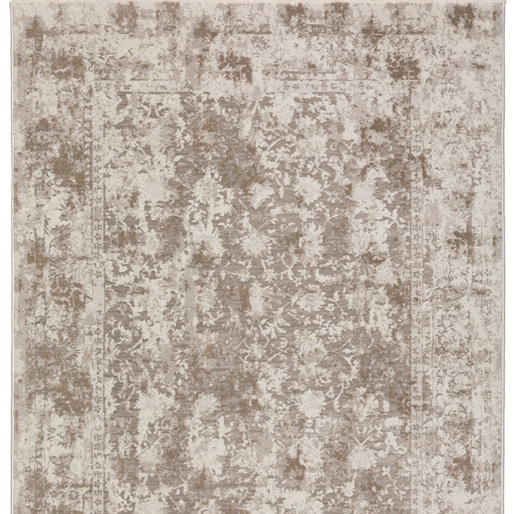 9 X 13 Brown Oriental Area Rug With Fringe Image 8