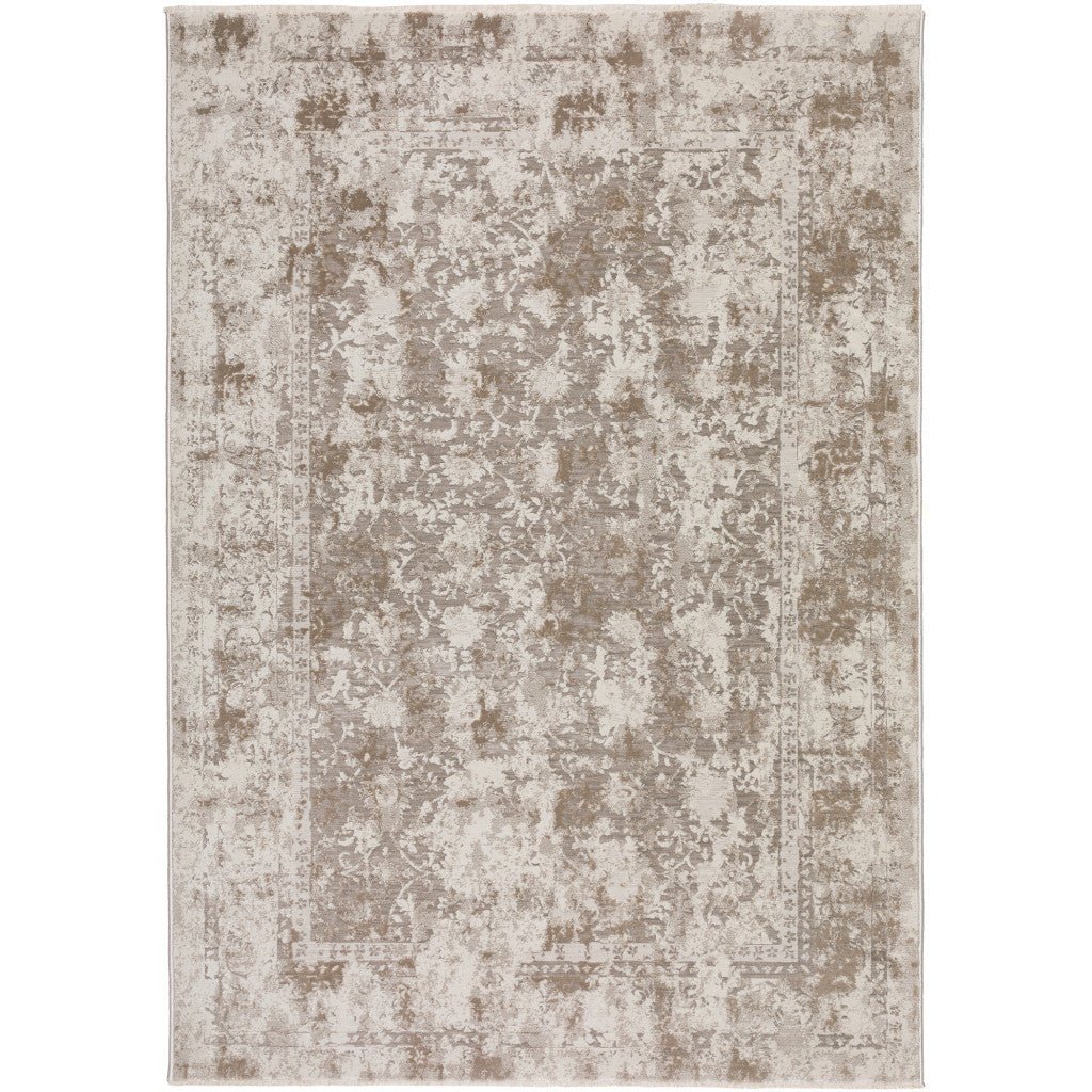 9 X 13 Brown Oriental Area Rug With Fringe Image 9