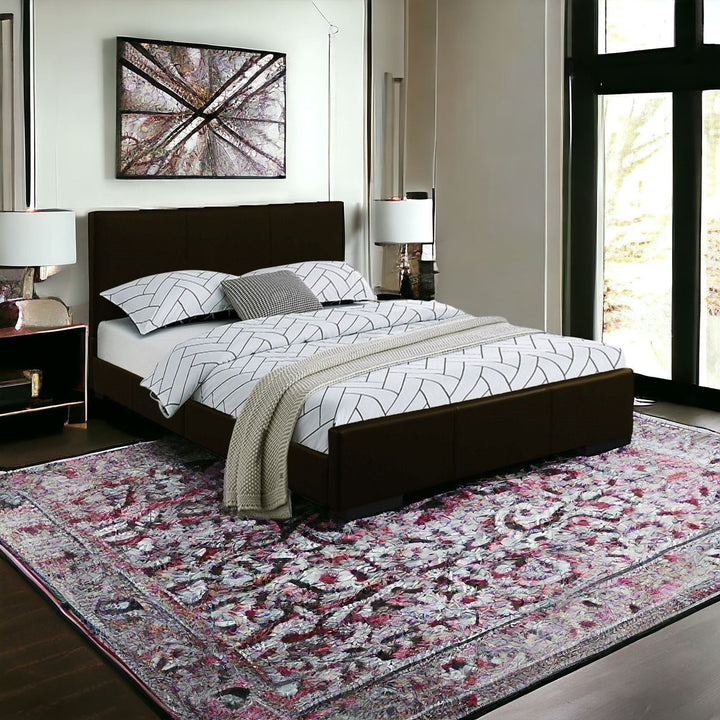 Beige Platform King Bed Image 3