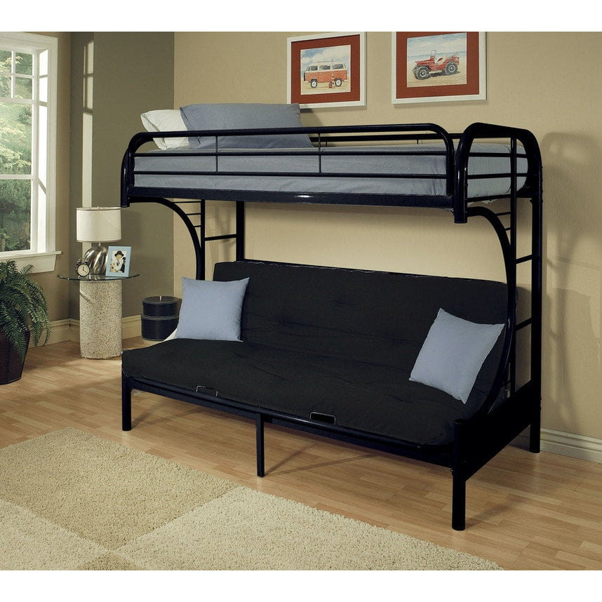 78" X 41" X 65" Twin Over Full Purple Metal Tube Futon Bunk Bed Image 5