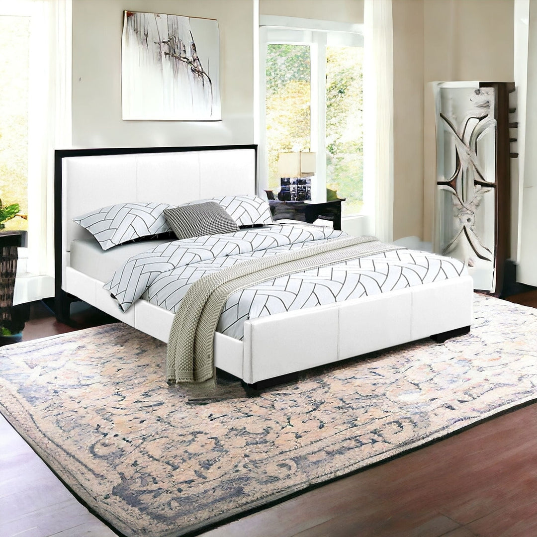 Beige Platform King Bed Image 6